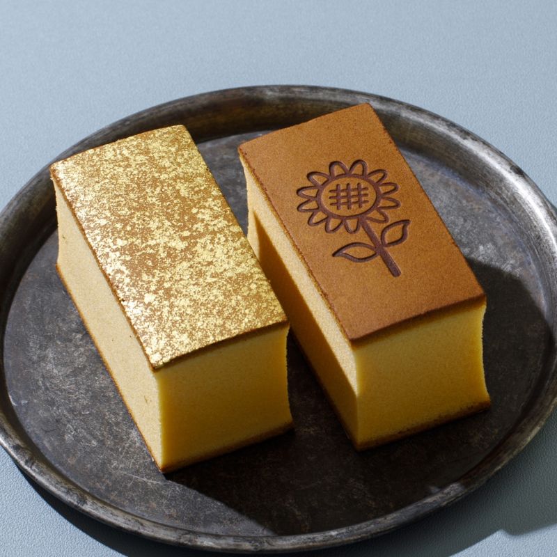 父の日焼印かすていら、金箔かすていら詰め合わせ